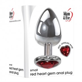 SMALL RED HEART GEM ANAL PLUG