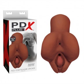 PDX Plus Pick Your Pleasure Stroker Brown