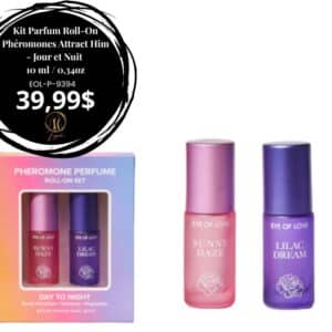 Kit Parfum Roll-On Phéromones Attract Him - Jour et Nuit 10 ml / 0,34 oz