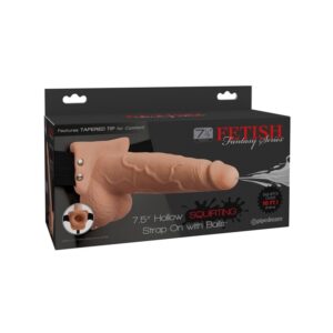 Fetish Fantasy - 7.5in Hollow Squirting Strap-On - Beige