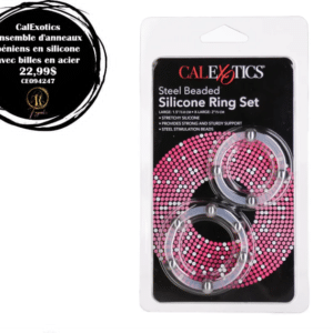 CalExotics - Ensemble d'anneaux péniens en silicone avec billes en acier