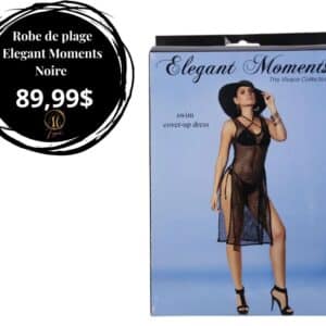 Robe de plage Elegant Moments - Noire
