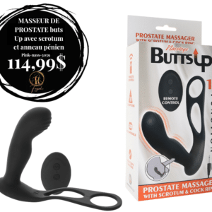 Masseur de prostate Butts Up avec scrotum et anneau pénien