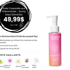 Huile Corporel aux Phéromones - Sunny Daze 120ml/4oz