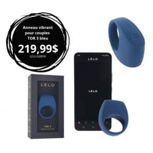 Anneau vibrant pour couples TOR 3 bleu