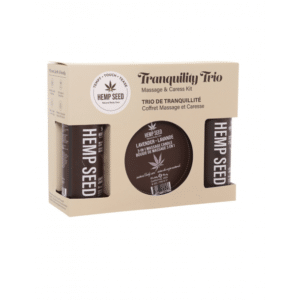 Coffret de massage Trio Tranquillité aux graines de chanvre
